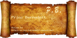 Prinz Bernadett névjegykártya