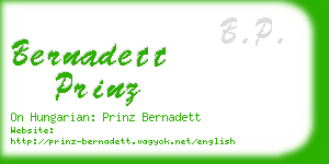 bernadett prinz business card
